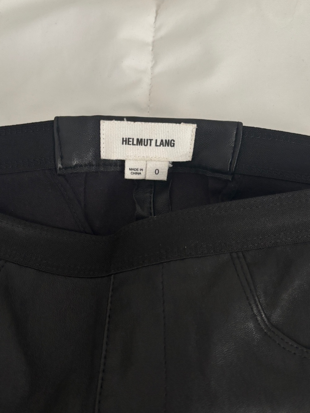 Helmut Lang Black Men's Leather Trousers